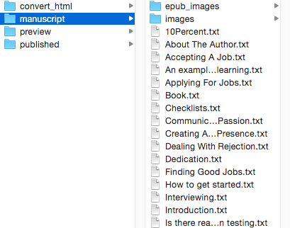 Image of text files in dropbox