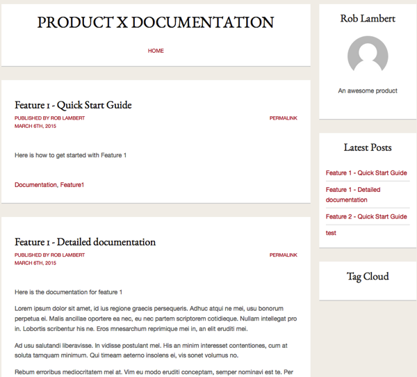Product documentation online