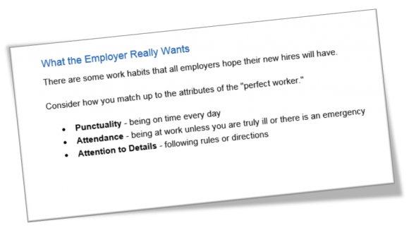 What the employer really wants
